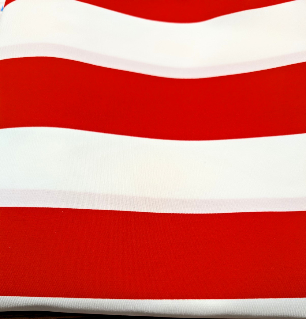 JoAnn Wide Red White Stripe Cotton Fabric Outdoor 54" Wide 4.5 yds 4th of July
